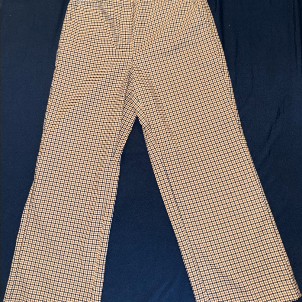 LOFT Plaid High-Rise Pants